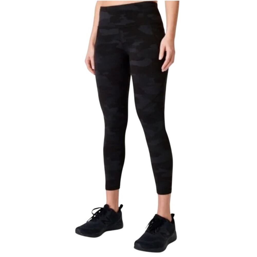 Sweaty Betty Black Tonal Camo 7/8 Leggings – Size Small